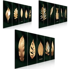 Blätter Laub Pflanzen Design VLIES LEINWAND DEKO BILDER WANDBILD XXL WOHNZIMMER