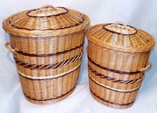 Wäschekorb Wäschetruhe Truhe Oval Spielzeugbox Handarbeit  Weide, nicht Rattan 