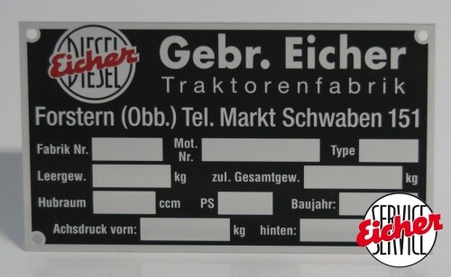 Blanco typenschild markt - blanco, "markt