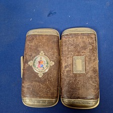 Altes seltenes Brillenetui A.Otto 1869 mit Porzellanbild