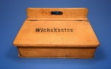 Antiker Holz Wichskasten Kasten für Schuhputzzeug