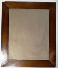 dekorativer antiker Rahmen für Graphik Bild um 1900 Nussbaumfurnier mit Glas