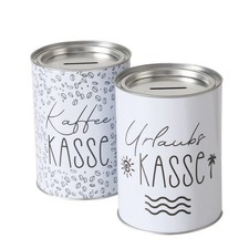 Spardose aus Metall "Kaffeekasse/Urlaubskasse" von Boltze - Ge