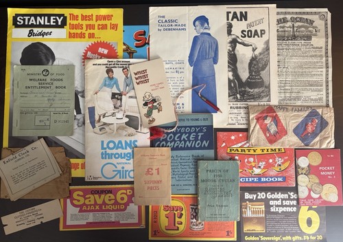 Stück vintage ephemera lot - vintage,