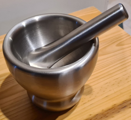 Massiver edelstahl mörser mit - massiver,