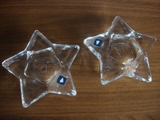 Teelichthalter Stern Glas transparent  Deko LEONARDO neuwertig SET