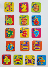 Danone - Fruchtzwerge MAGNETE Zahlen, Nummer Zeichen komplett, 2007