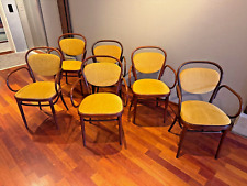 Thonet 214 F Wiener Kaffeehausstuhl Bugholz Stuhl Mahagoni gepolstert 6 Stück
