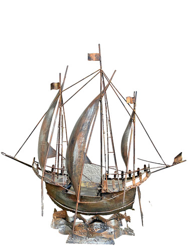 Segelschiff kupfer metall - segelschiff,, kupfer/metall