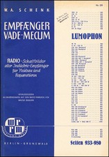 Empfänger-Vademecum / LUMOPHON / Seiten 933 bis 980 / Nr. 09 / Original
