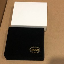 Zippo Samtbox Verpackung Display Klappbox schwarz für 1 Zippo regular, leer, neu