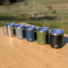 Kenucamp - Edelstahl Tasse mit Deckel, Isolierend