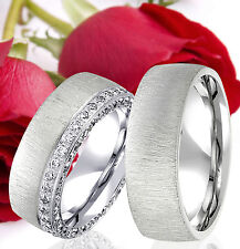 2 SILBER Partner Ringe Trauringe Eheringe Freundschaftsringe Gravur Gratis T358