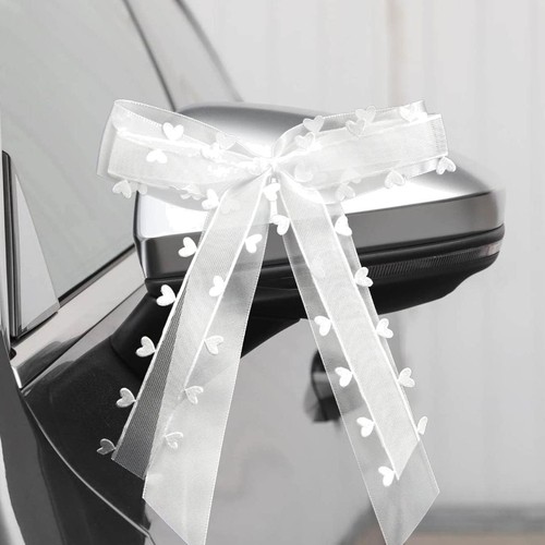 Hochzeit autoschleifen weiß - autoschleifen,