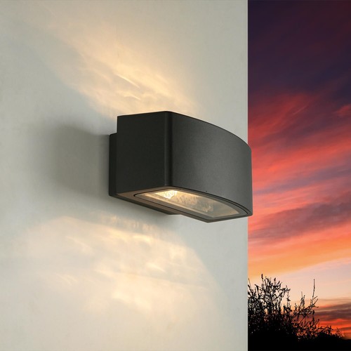 Wandlampe außen anthrazit - außen, up