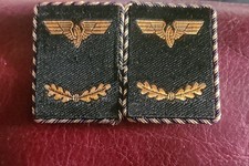  Eisenbahner Uniform Kragenspiegel mit Flügelrad 2 Stück