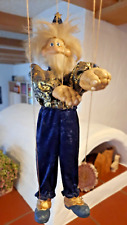 Marionette "Der Zauberer", Puppe 40 cm mit Fäden 70 cm, Keramikkopf+Füße+Hände