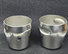 Paar Eiskübel Modell 872 Edelstahl Alessi 70er Jahre