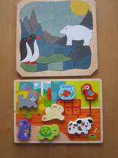 2x Holz Puzzles für Kleinkinder