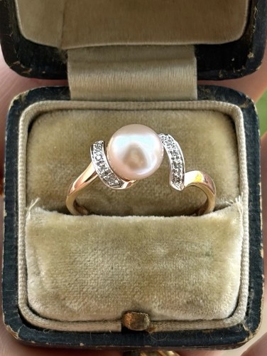 Vintage ring rotgold rosa - vintage, 9