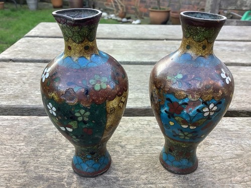 Cloisonné knospenvasen - cloisonné,