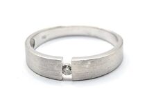 Vintage Spannring 750 Weißgold 18Kt + Diamant 3,21 Gramm RW 60 Art.-Nr:1710