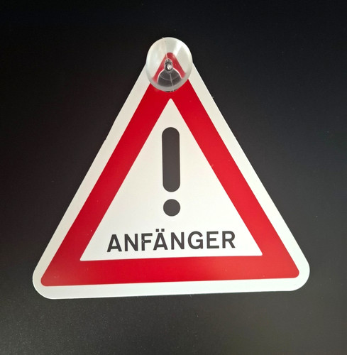 Schild anfänger fahranfänger - schild,