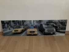 Ikea Glas Bild Wandbild Yellow Cabs Cars NewYork USA