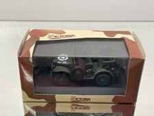 VICTORIA R054 DODGE WC 56 US ARMY OPEN COMMAND CAR -GREEN 1:43- GOOD IN BOX
