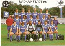 SV DARMSTADT 98  1982/1983  1982/83-Mannschaftskarte -2.Bundesliga-DFB-M.Kraft +