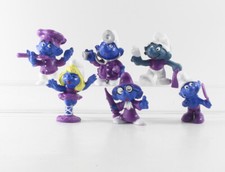 Schlumpf Schlümpfe === 6 x Figuren lila Set color smurfs
