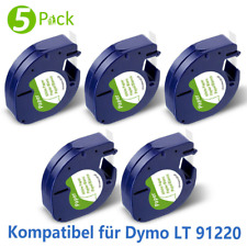 5PK Kompatibles DYMO LetraTag-Etikettenband 91200 91220 White Letra Tag LT-100H