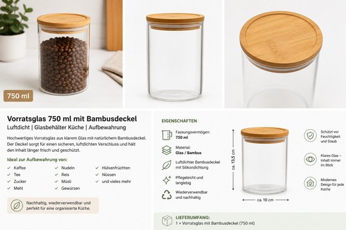 Vorratsglas 750 mit - vorratsglas,