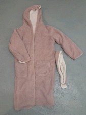 Bademantel Größe 152 Mädchen Altrosa/Weiß