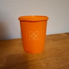  Tupperware Vorratsbehälter  Sonnendeckel Vintage Orange