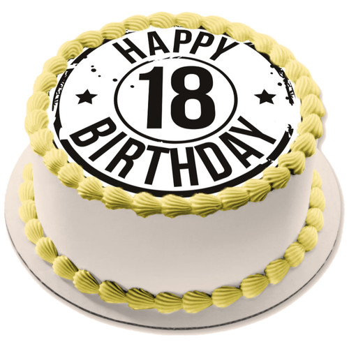 Geburtstag tortenaufleger - 18.geburtstag,
