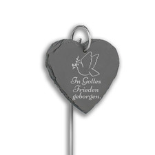 Schieferherz Grabstecker