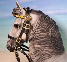 Barockes Kopfstück Trense Kandare für Traditional Breyer Resin Modellpferde