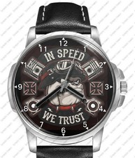 Bulldogge Speed Reiters Spaß Biker Kunst Einzigartig Armbanduhr Schnell UK