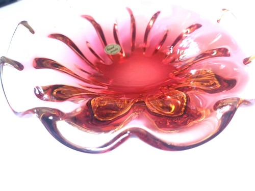 Mid century glas - schale, zbs