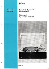 Service Manual-Anleitung für Braun PS 500/PSQ 500 