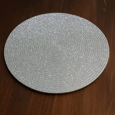 4 x Spiegelglas Untersetzer " Wirbel " Silber Hochzeit Event Werkstattauflösung