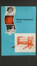Prospekt Hochglanz-Trockenmaschine Typ 498.1  VEB DEFA -Gerätewerk DDR