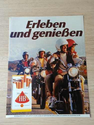 Zigaretten werbeanzeige - 5x, hb