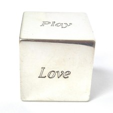 925 Sterling Silber Asprey Garrard Entscheidungswürfel gepunzt 32,3 mm breit 39,8 g