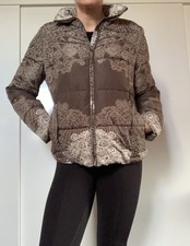 Desigual Damen Puffer Jacke Herbst/Winter Gr.42 M / L braun Makramee Ornament 