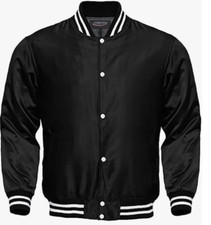 Satin Varsity Letterman Bomber
