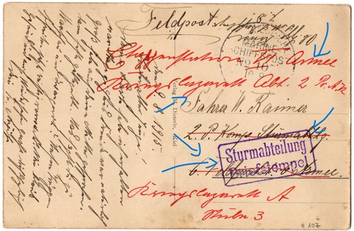 Sturmabteilung calsow feldpost - sturmabteilung,
