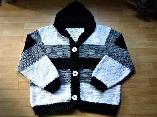 Gehäkelte bomber jacke mit - bomber-jacke,