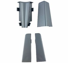 Innenecke Außenecke Endkappe li/re für Sockelleisten 58mm silber Fußleiste